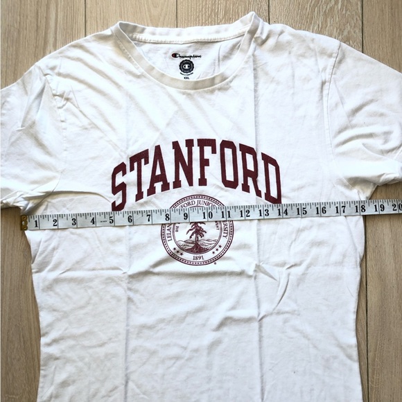 Champion Stanford White T-Shirt 100% Cotton Women’s XXL - Picture 3 of 11